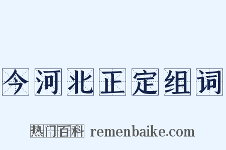 今河北正定组词是什么意思的图片
